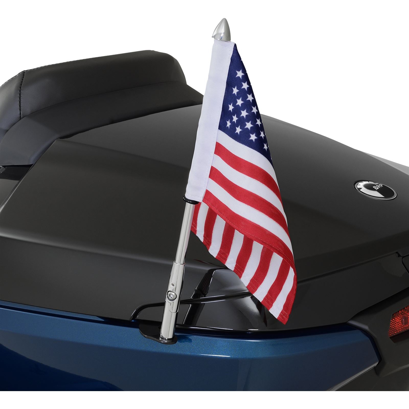 Show Chrome Folding Flag Pole for Spyder RT and F3 LTD Chrome - Left [MPN: 41-203L]_899380