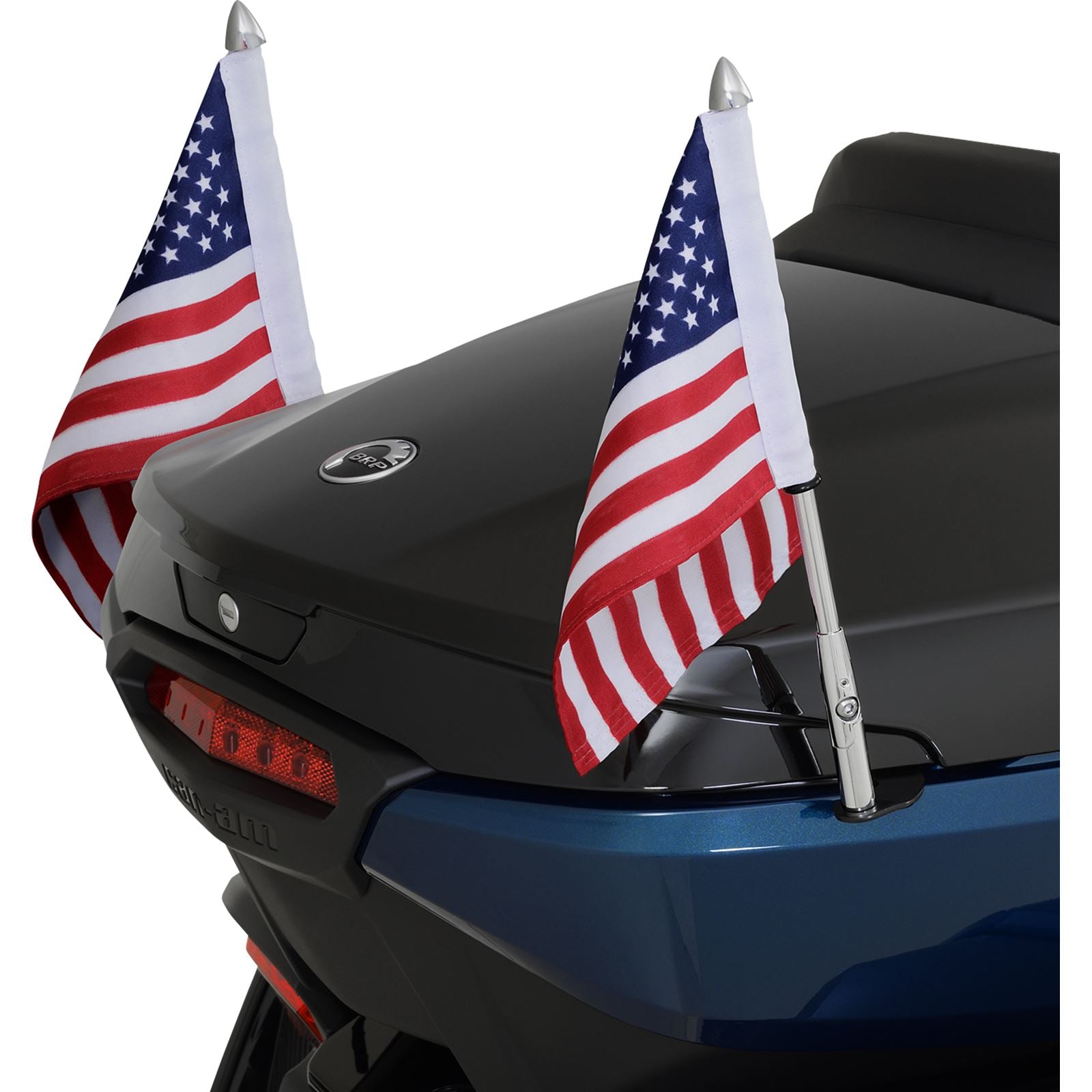 Show Chrome Folding Flag Pole for Spyder RT and F3 LTD Chrome - Left [MPN: 41-203L]_899406