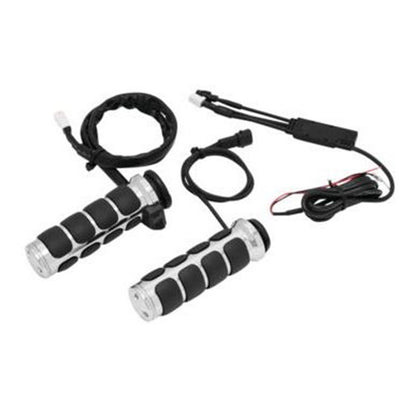 Kuryakyn Heated ISO-Grips for V-Twin Chrome, Throttle-by-Wire 6470_707085