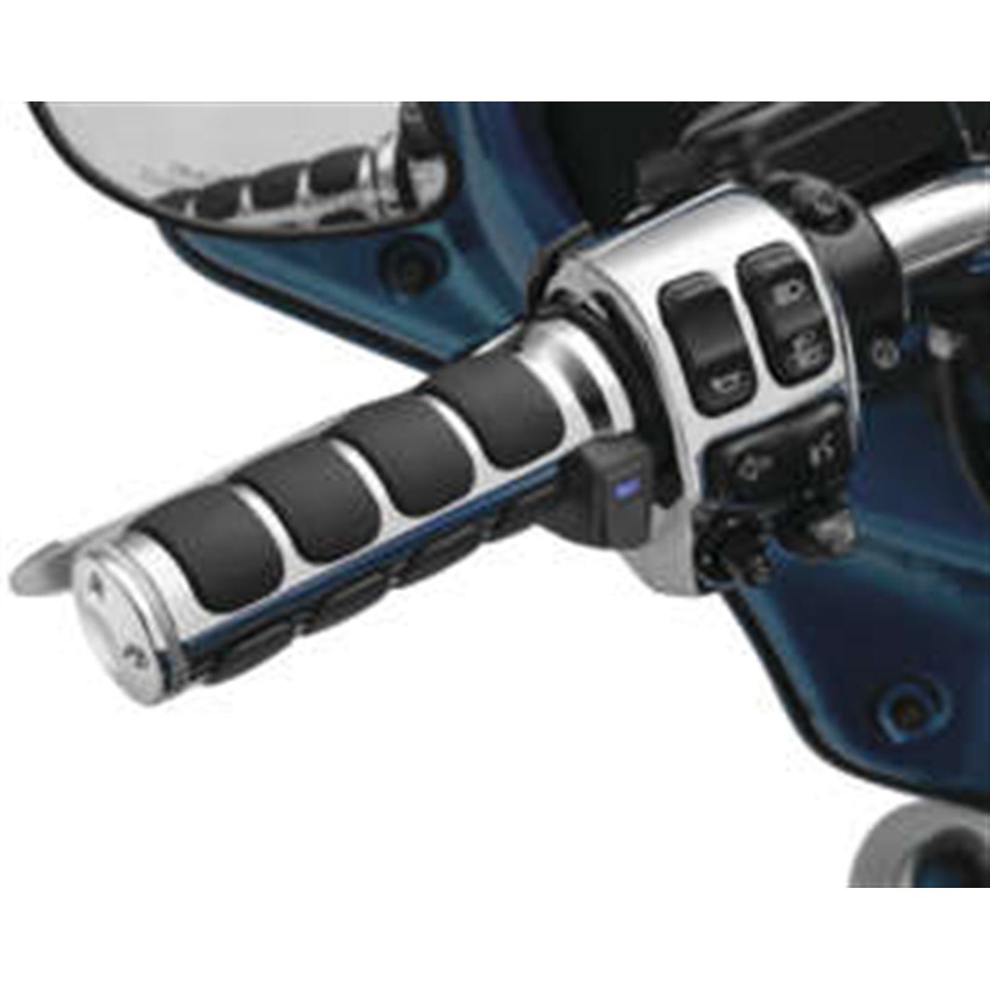 Kuryakyn Heated ISO-Grips for V-Twin Chrome, Throttle-by-Wire 6470_980805