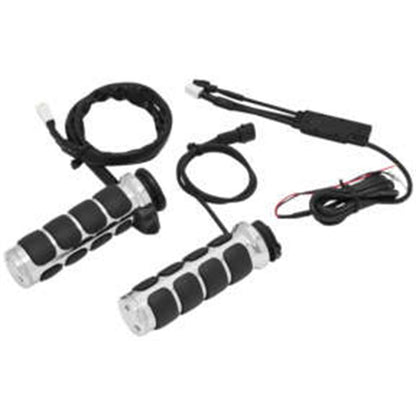 Kuryakyn Heated ISO-Grips for V-Twin Chrome, Dual Cable 6471_990135