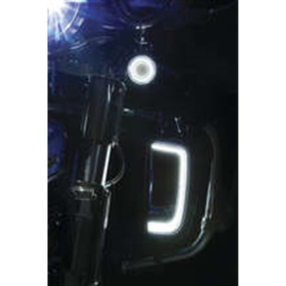 Kuryakyn Tracer LED Turn Signal Inserts 1157 White/Amber LED, Smoke Lens, Front 2902_983942