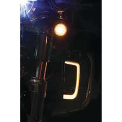 Kuryakyn Tracer LED Turn Signal Inserts 1157 White/Amber LED, Smoke Lens, Front 2902_983943