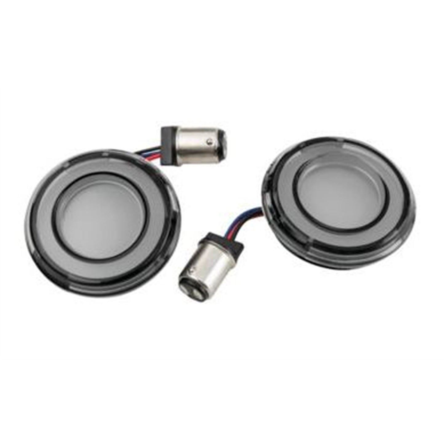 Kuryakyn Tracer LED Turn Signal Inserts 1157 Amber/Amber LED, Smoke Lens, Front 2904_707089