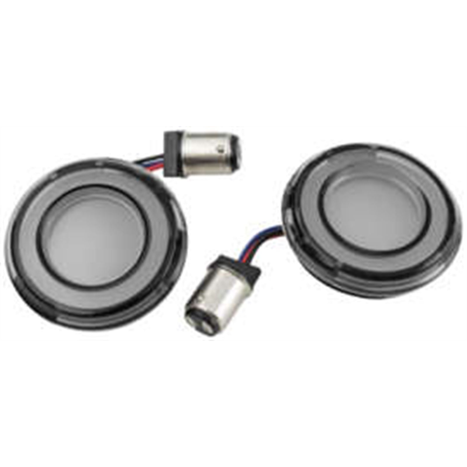 Kuryakyn Tracer LED Turn Signal Inserts 1157 Amber/Amber LED, Smoke Lens, Front 2904_993293