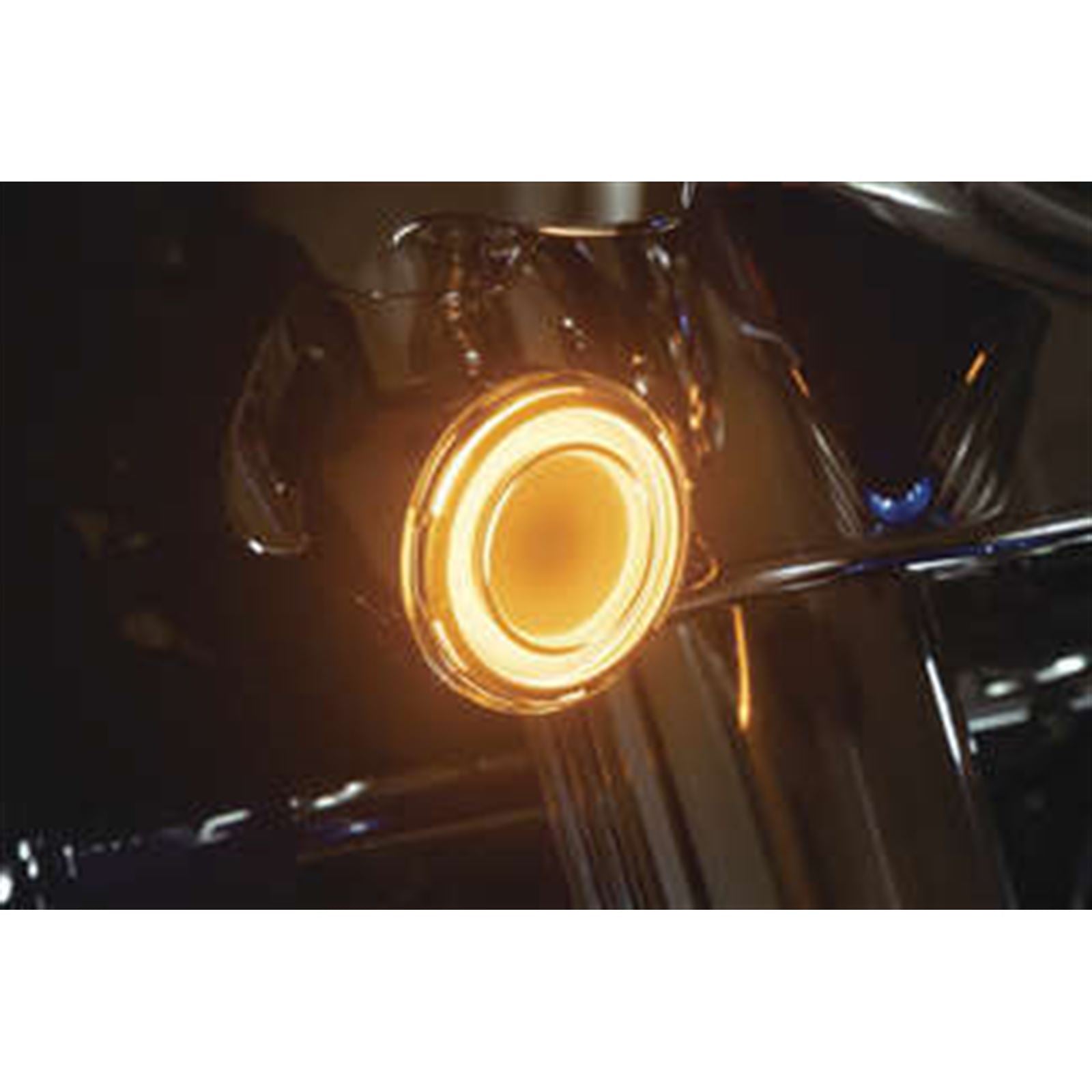 Kuryakyn Tracer LED Turn Signal Inserts 1157 Amber/Amber LED, Smoke Lens, Front 2904_993291