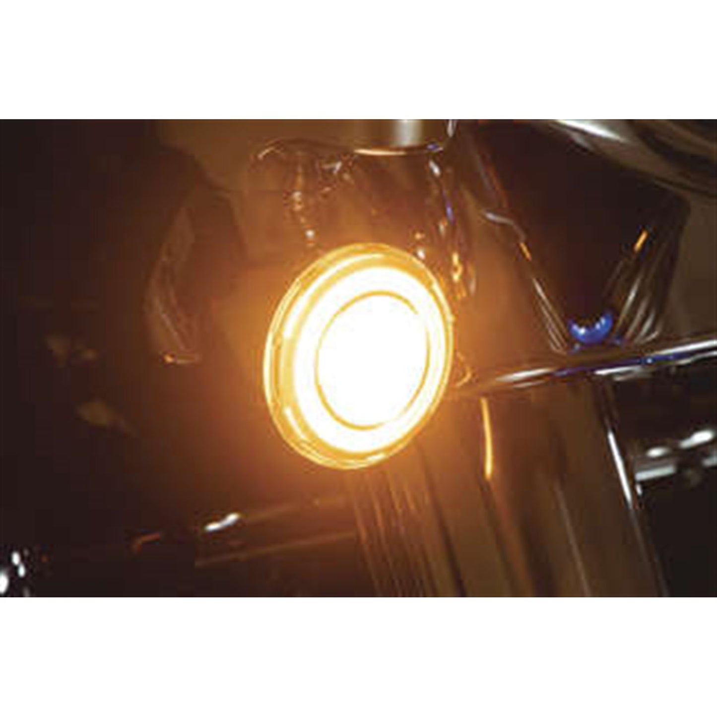 Kuryakyn Tracer LED Turn Signal Inserts 1157 Amber/Amber LED, Smoke Lens, Front 2904_993290