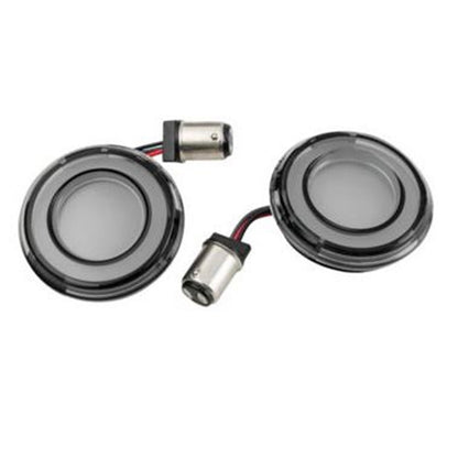 Kuryakyn Tracer LED Turn Signal Inserts 1157 Red/Red LED, Smoke Lens, Rear 2905_707090
