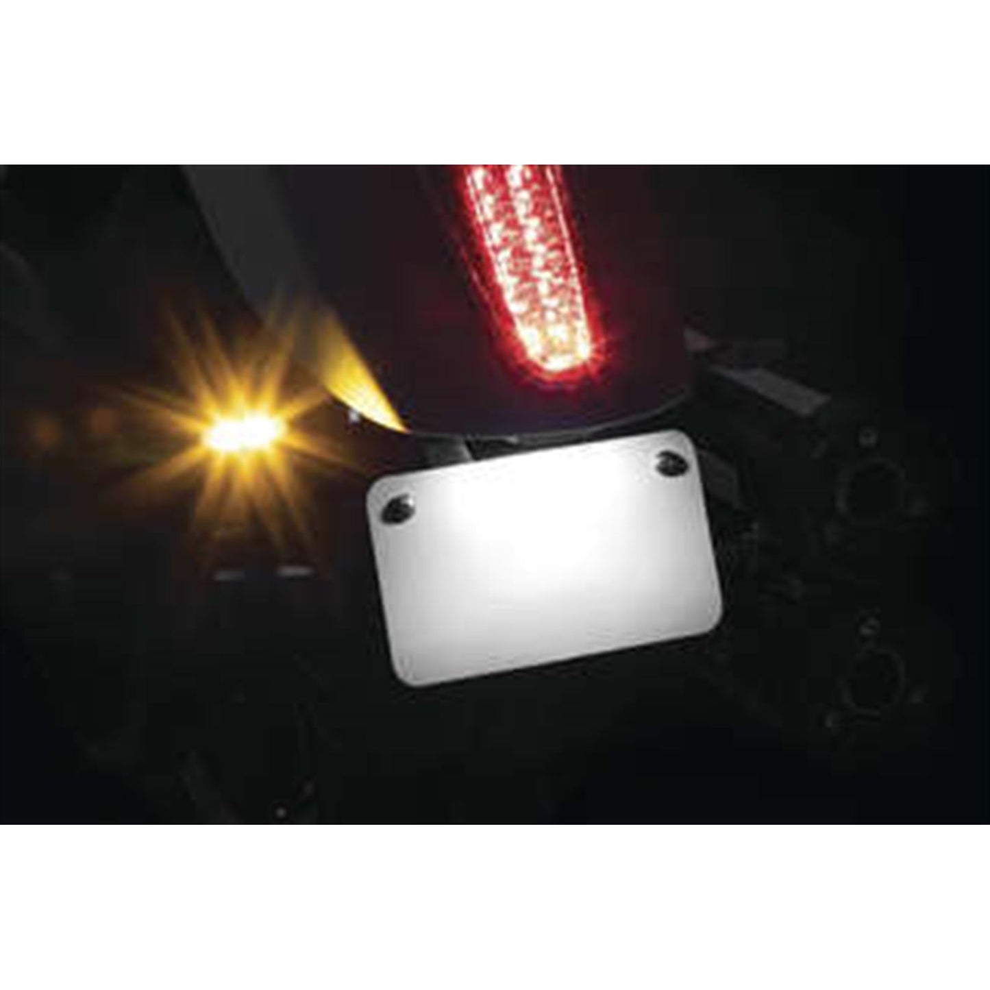 Kuryakyn Custom Rear Turn Signal and License Plate Mount for Scout Black 3140_991282