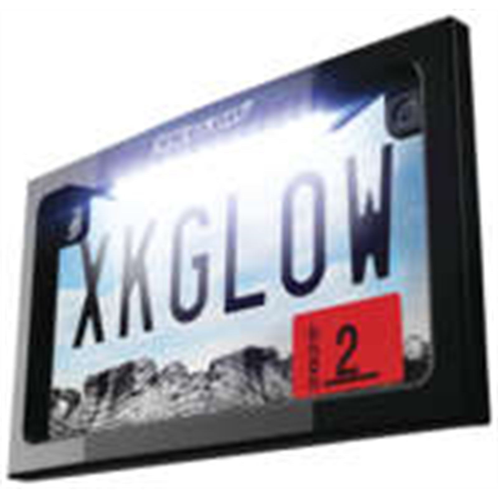 XKGlow LED License Plate Frame with White LED - Black XK034019-B_992198