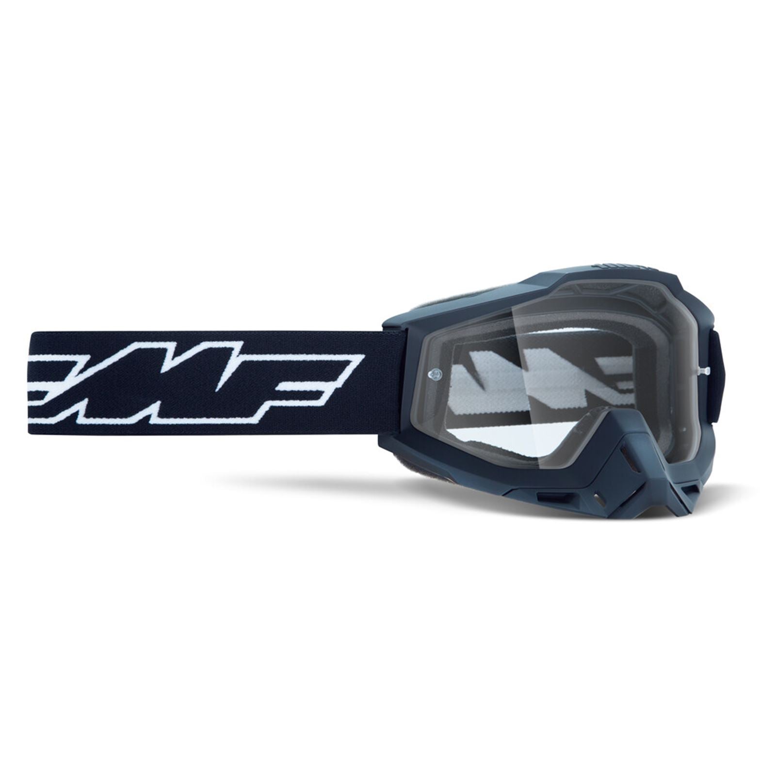 FMF Racing Powerbomb Youth Goggles - Rocket Black - Clear Lens [MPN: F-50300-101-01]_672533