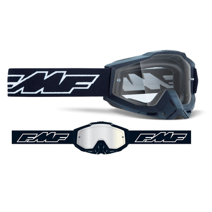 FMF Racing Powerbomb Youth Goggles - Rocket Black - Clear Lens [MPN: F-50300-101-01]_1008901