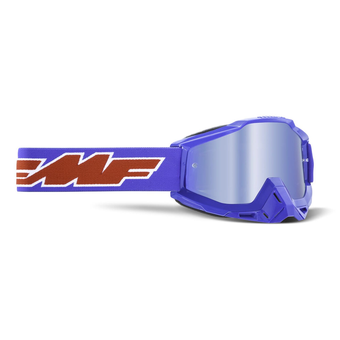 FMF Racing Powerbomb Youth Goggles - Rocket Blue - Blue Mirror Lens [MPN: F-50300-250-02]_672538