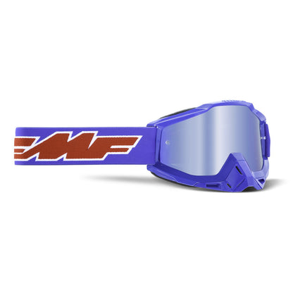 FMF Racing Powerbomb Youth Goggles - Rocket Blue - Blue Mirror Lens [MPN: F-50300-250-02]_1008906