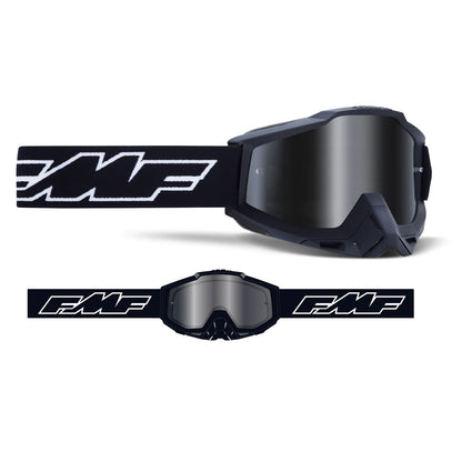 FMF Racing Powerbomb Youth Goggles - Rocket Black - Silver Mirror Lens [MPN: F-50300-252-01]_1008903