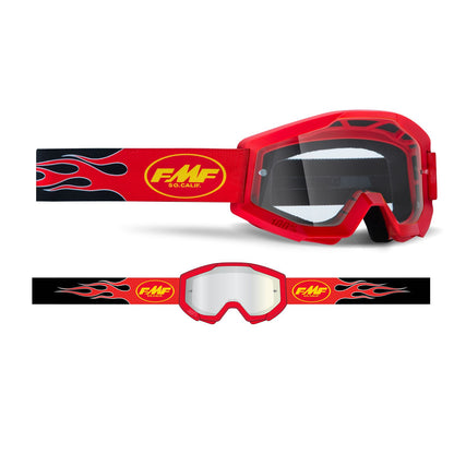 FMF Racing Powercore Goggles - Flame Red - Clear Lens F-50400-101-03_1008887