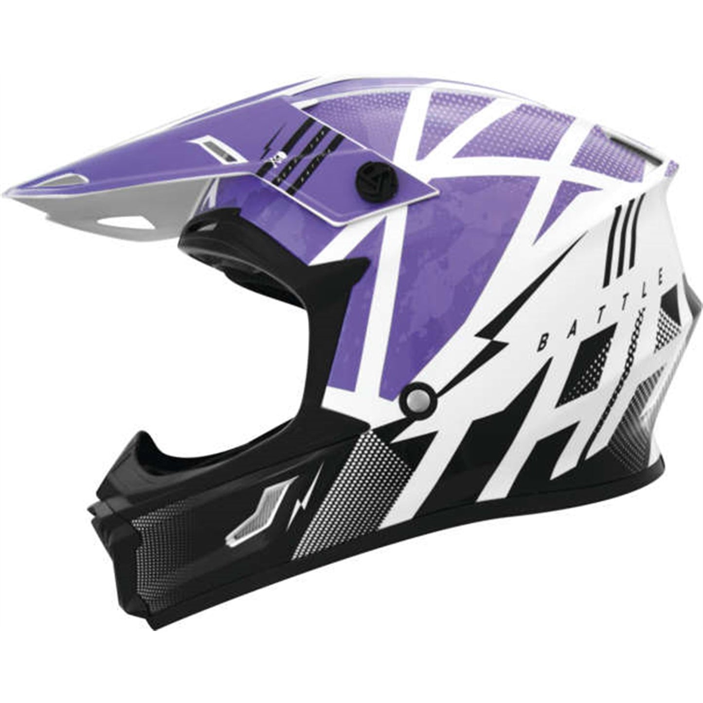 THH Helmets T710X Battle Youth Helmet Purple/Black, Youth M [MPN: 646482]_980949