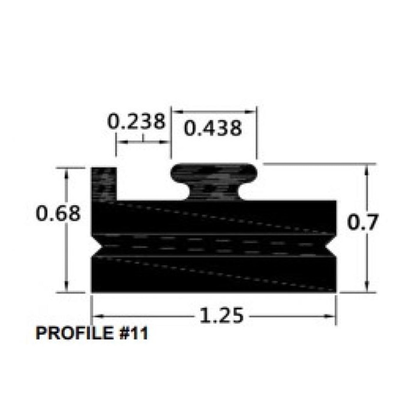 SPI Sports Parts Inc Slide Profile 11 - Black - 70" 211-70-80_1090371
