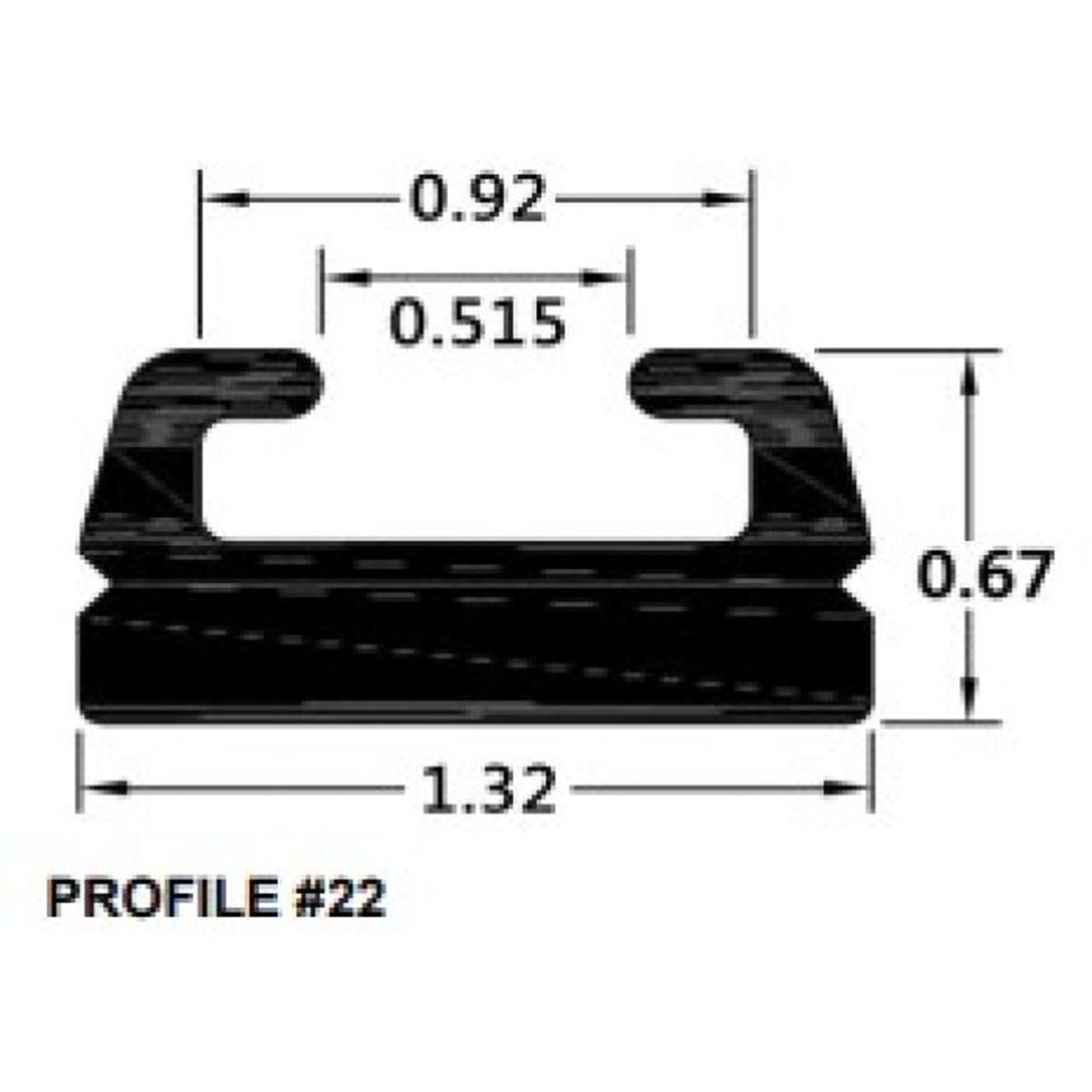 SPI Sports Parts Inc Slide Profile 22 - Black - 66" 222-66-80_1090372