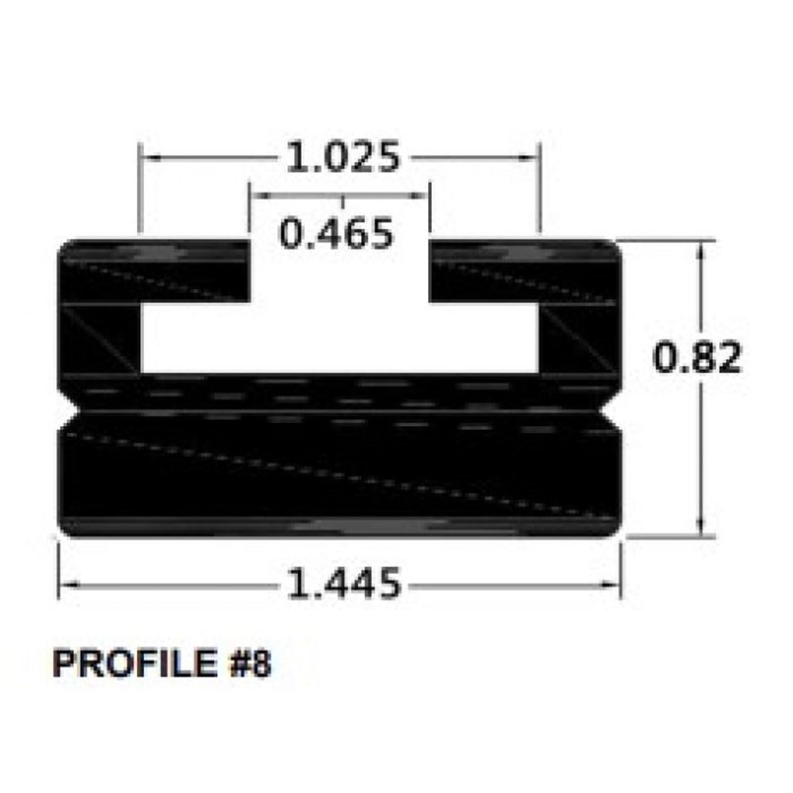 SPI Sports Parts Inc Slide Profile 8 - Black - 56" 408-56-80_1090373