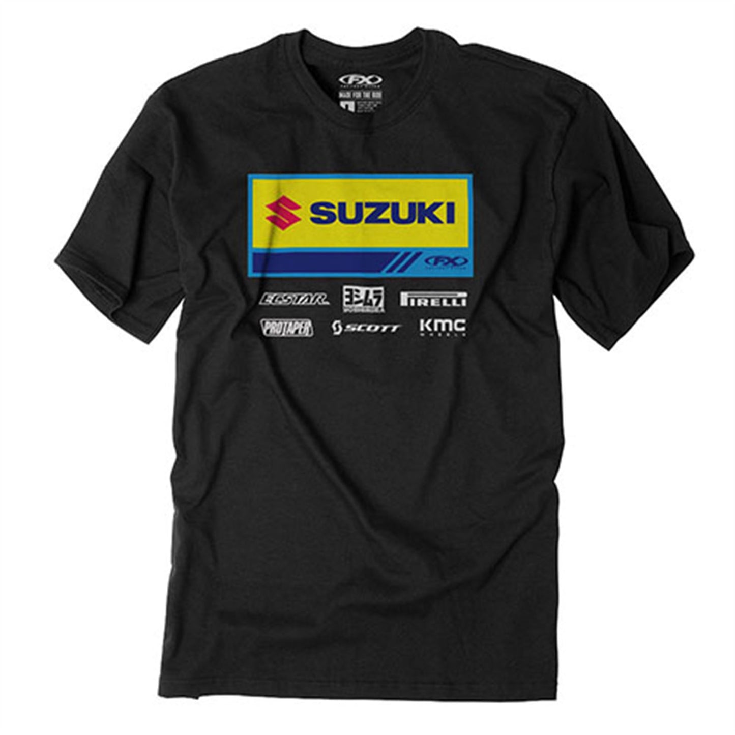 Factory Effex 2021 Suzuki Racewear T-Shirt Black, Large 24-87414_1059799