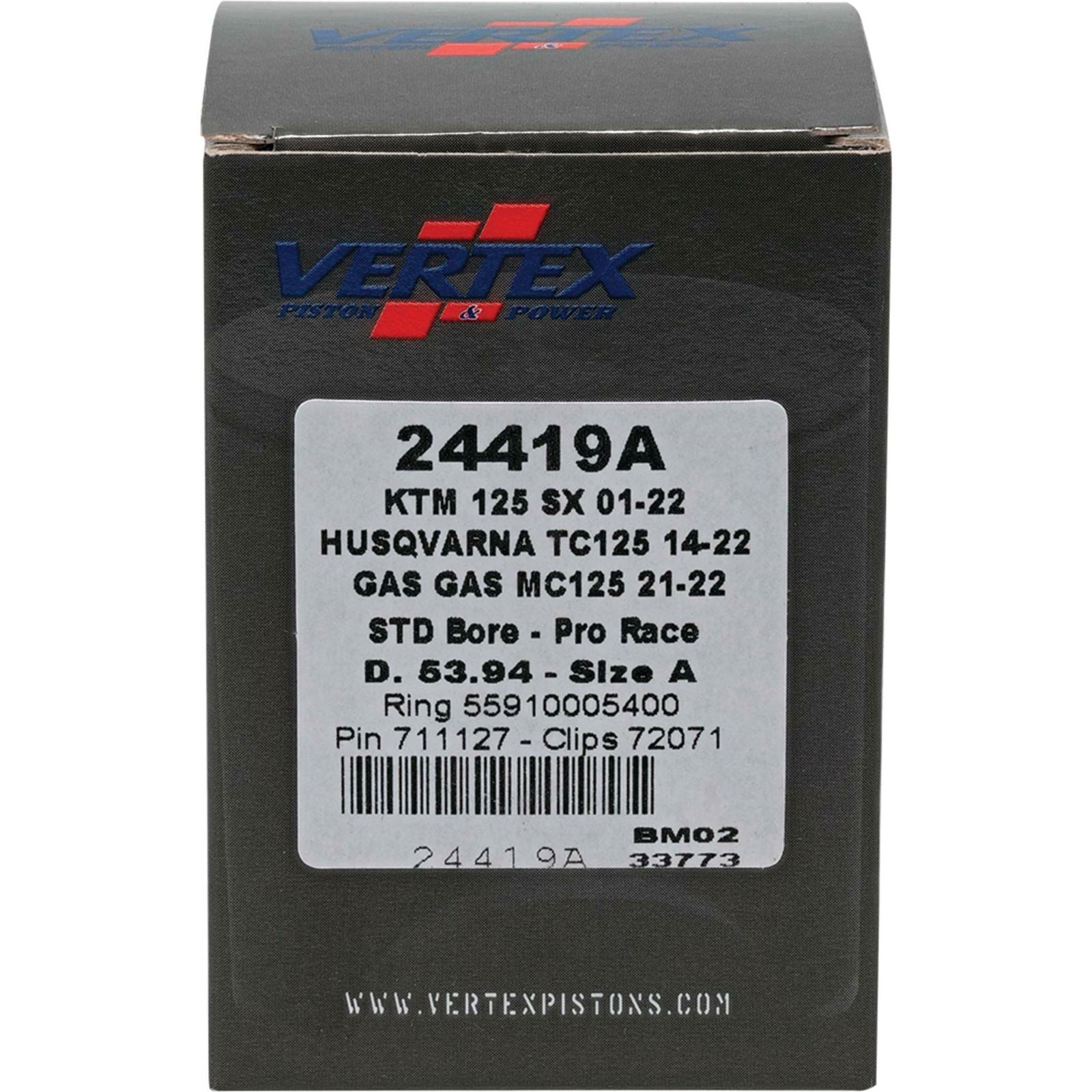 Vertex Piston Kit Forged Pro Race 53.94/Standard for Gas/Husqvarna/KTM 24419A_1090553
