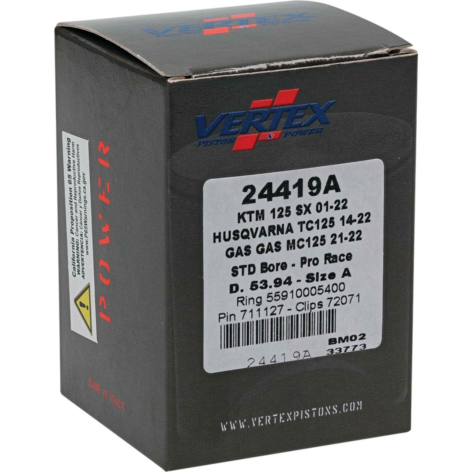 Vertex Piston Kit Forged Pro Race 53.94/Standard for Gas/Husqvarna/KTM 24419A_1090554