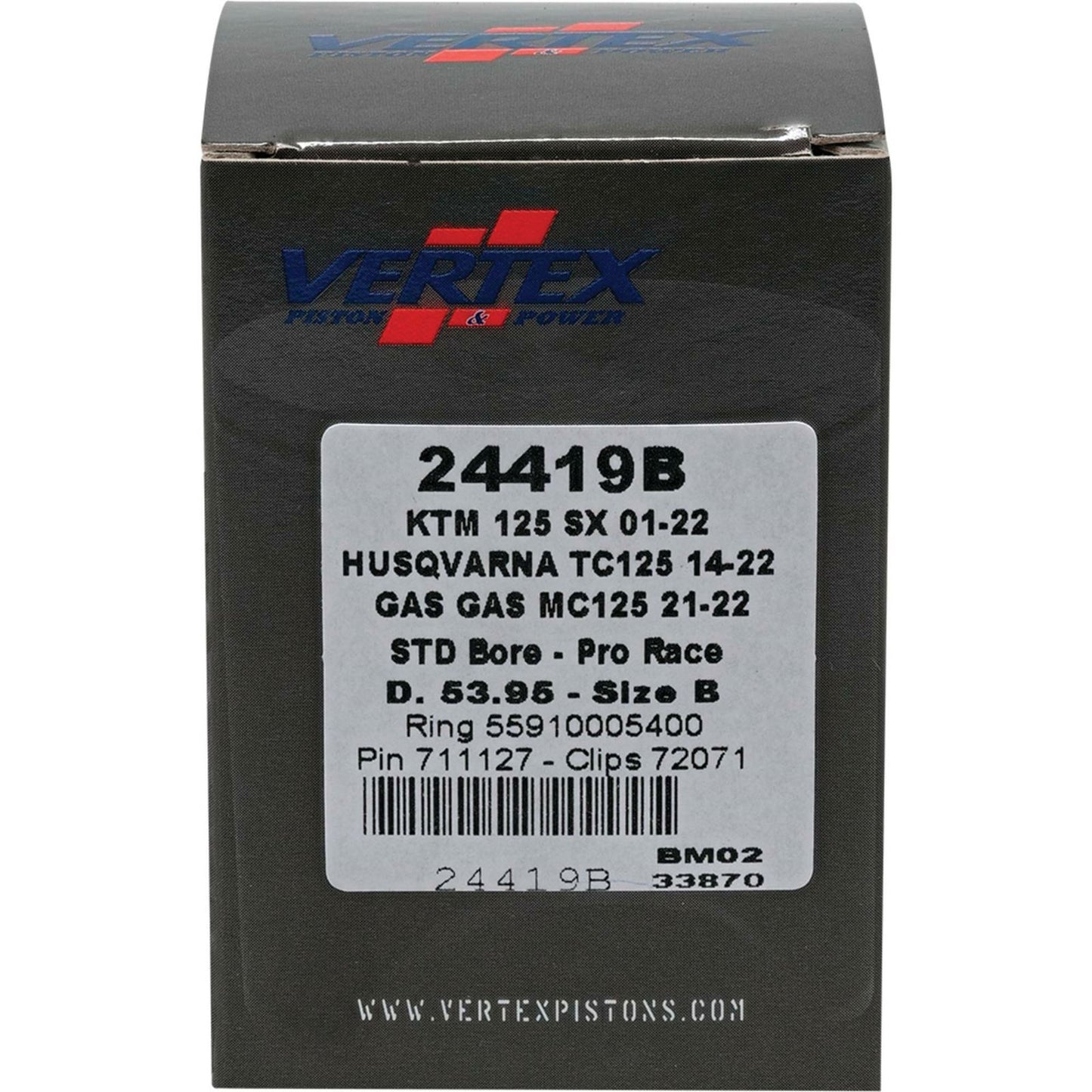 Vertex Piston Kit Forged Pro Race 53.95/Standard for Gas/Husqvarna/KTM 24419B_1090531