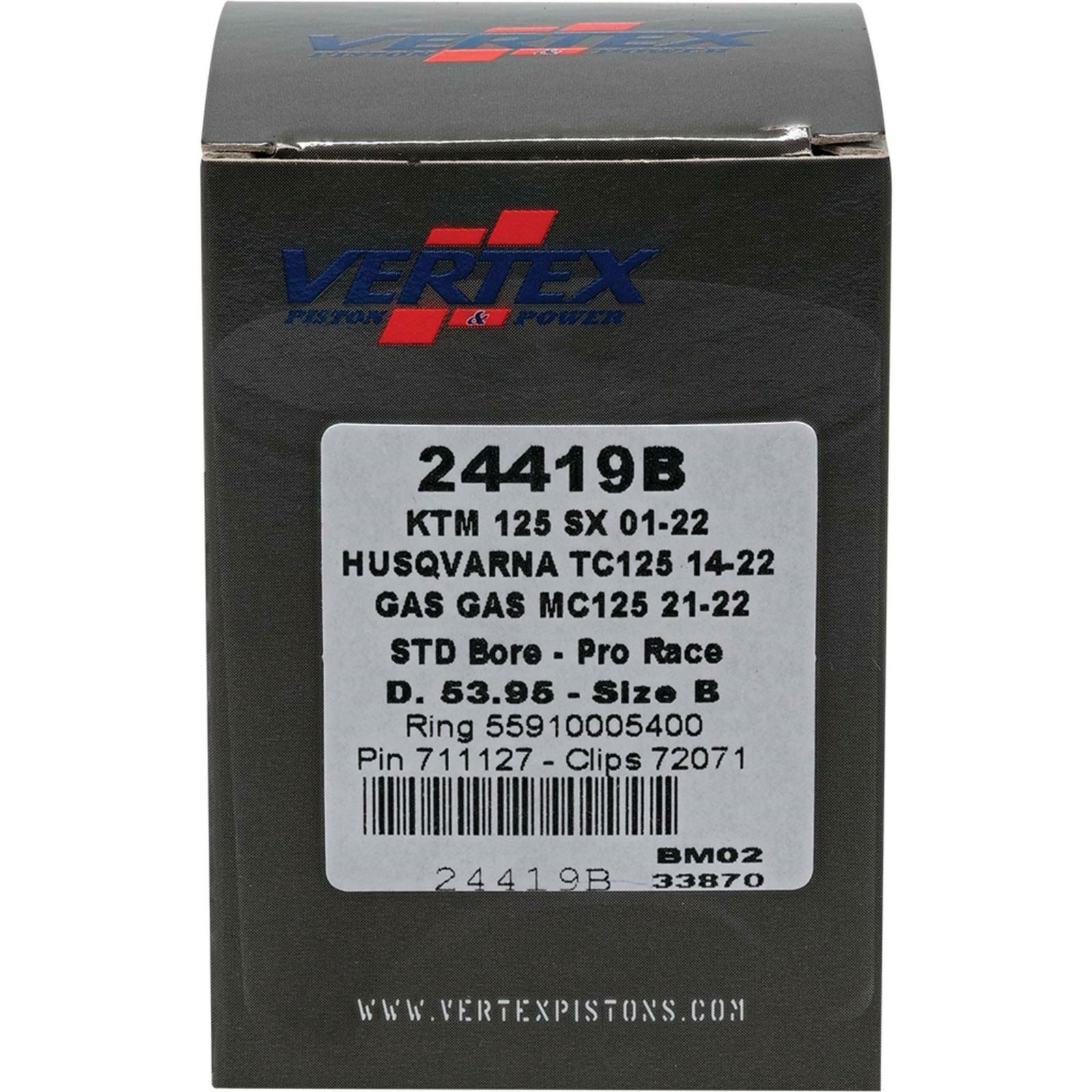 Vertex Piston Kit Forged Pro Race 53.95/Standard for Gas/Husqvarna/KTM 24419B_1090531