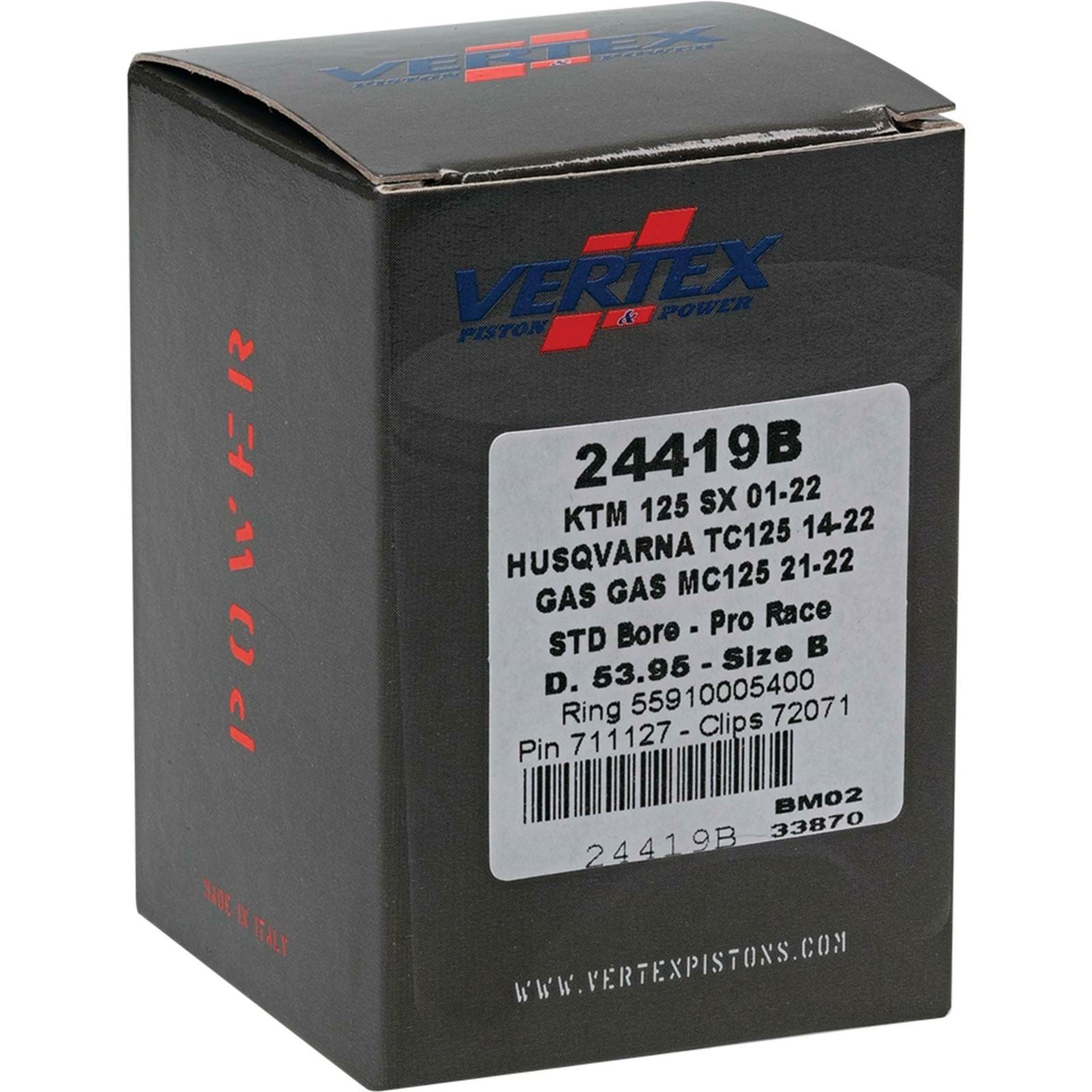 Vertex Piston Kit Forged Pro Race 53.95/Standard for Gas/Husqvarna/KTM 24419B_1090510
