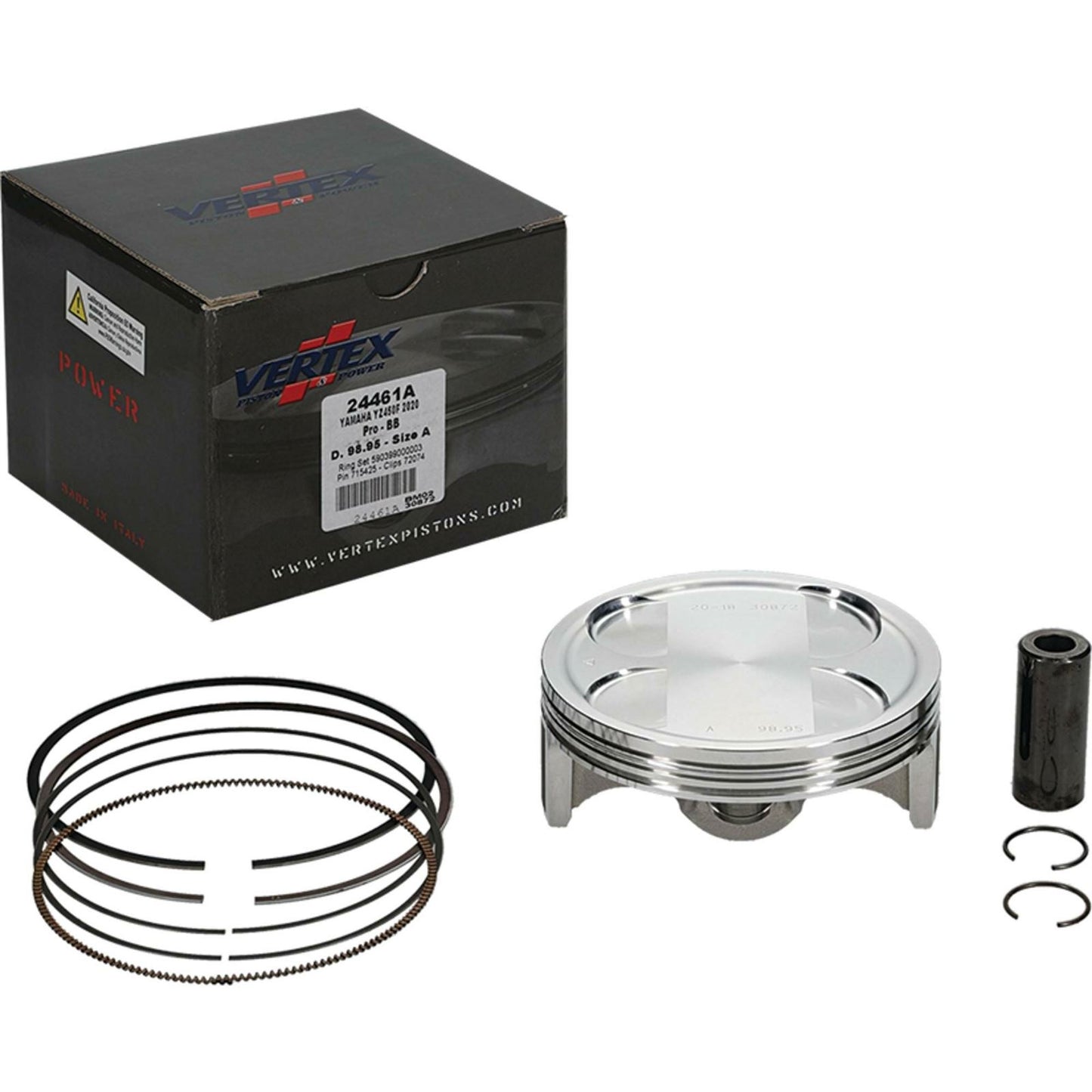 Vertex Piston Kit BB Forged 98.95/+2.00 12.8:1 for Yamaha 24461A_1090513