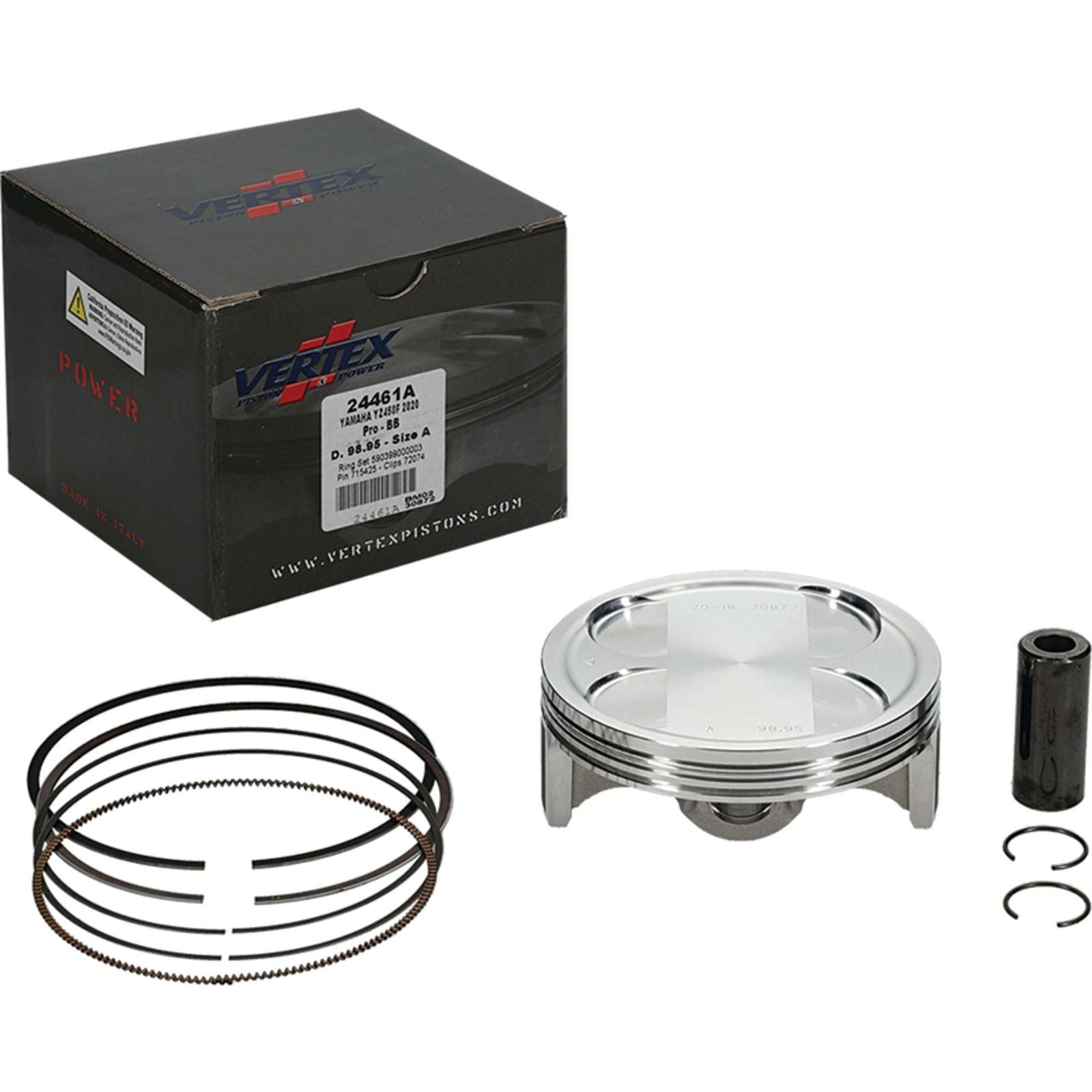 Vertex Piston Kit BB Forged 98.95/+2.00 12.8:1 for Yamaha 24461A_1090513