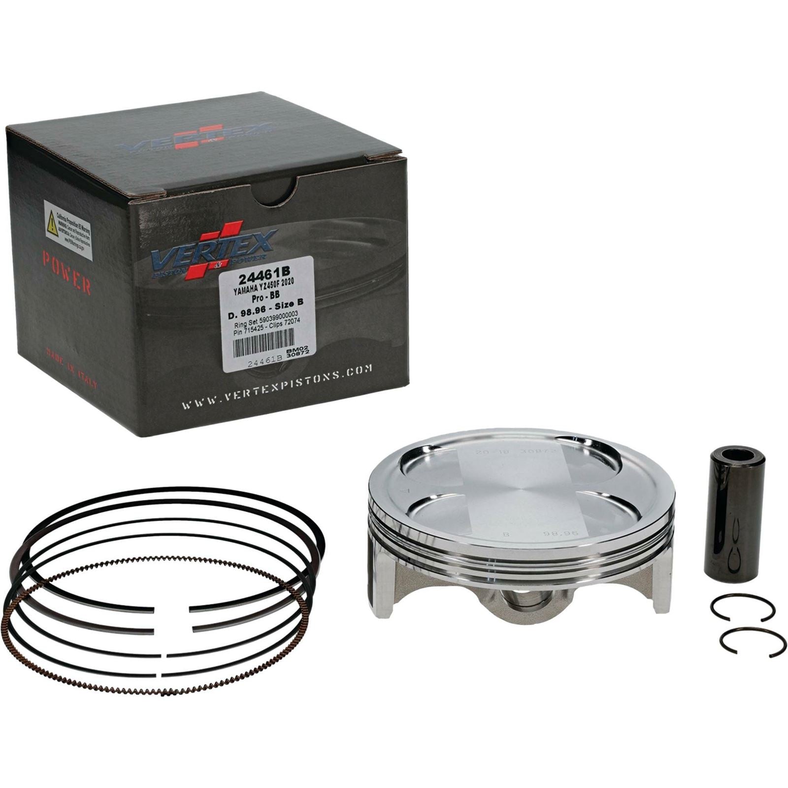 Vertex Piston Kit BB Forged 98.96/+2.00 12.8:1 for Yamaha 24461B_1090517