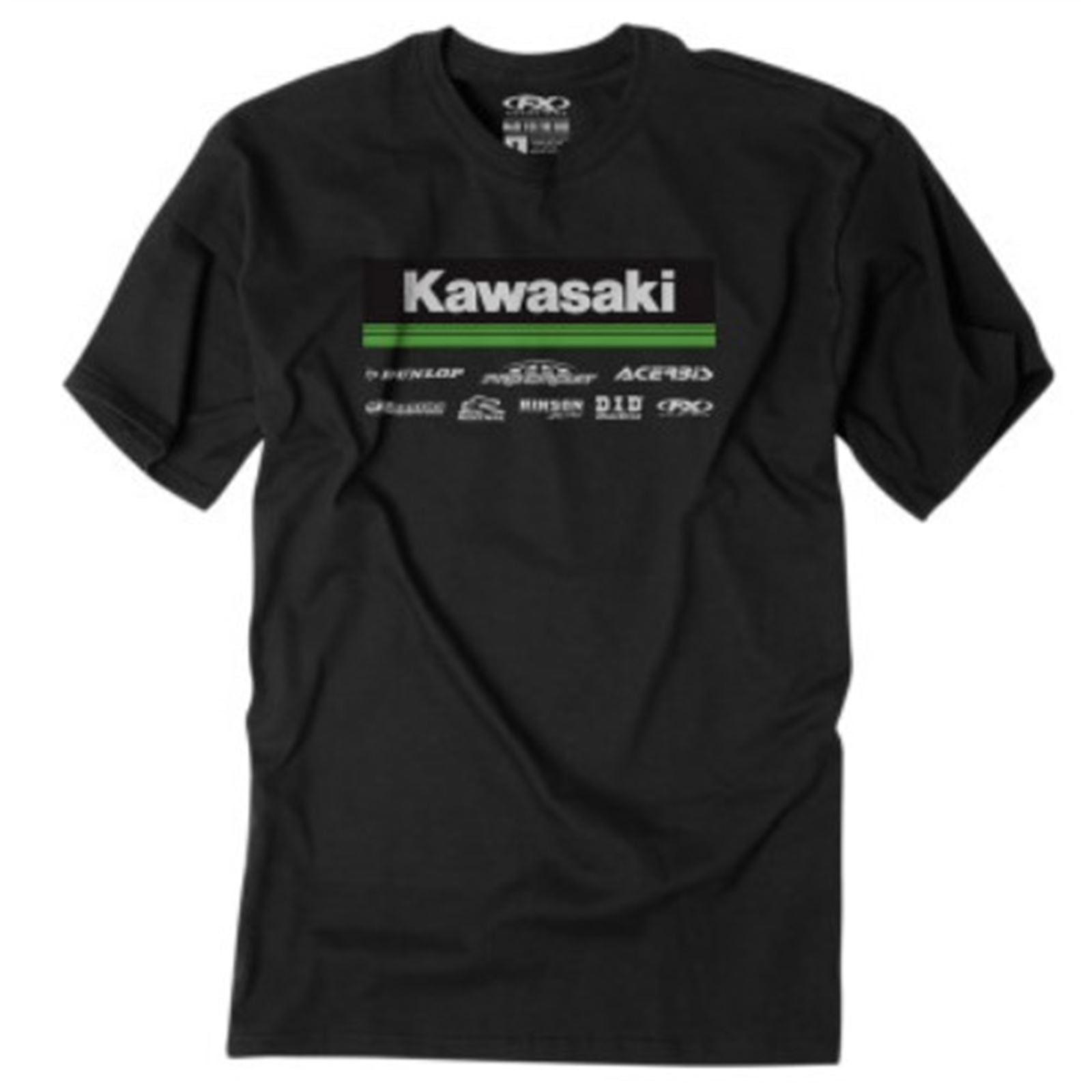 Factory Effex Kawasaki 21 Racewear T-Shirt - Black - 2X-Large 24-87128_732196