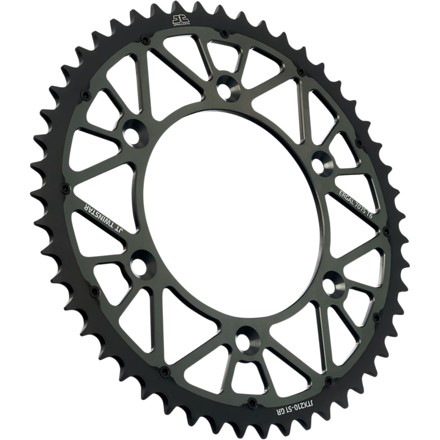 JT Sprockets Steel Rear Sprocket - Graphite - 50 Tooth JTX210.50GR_1054034