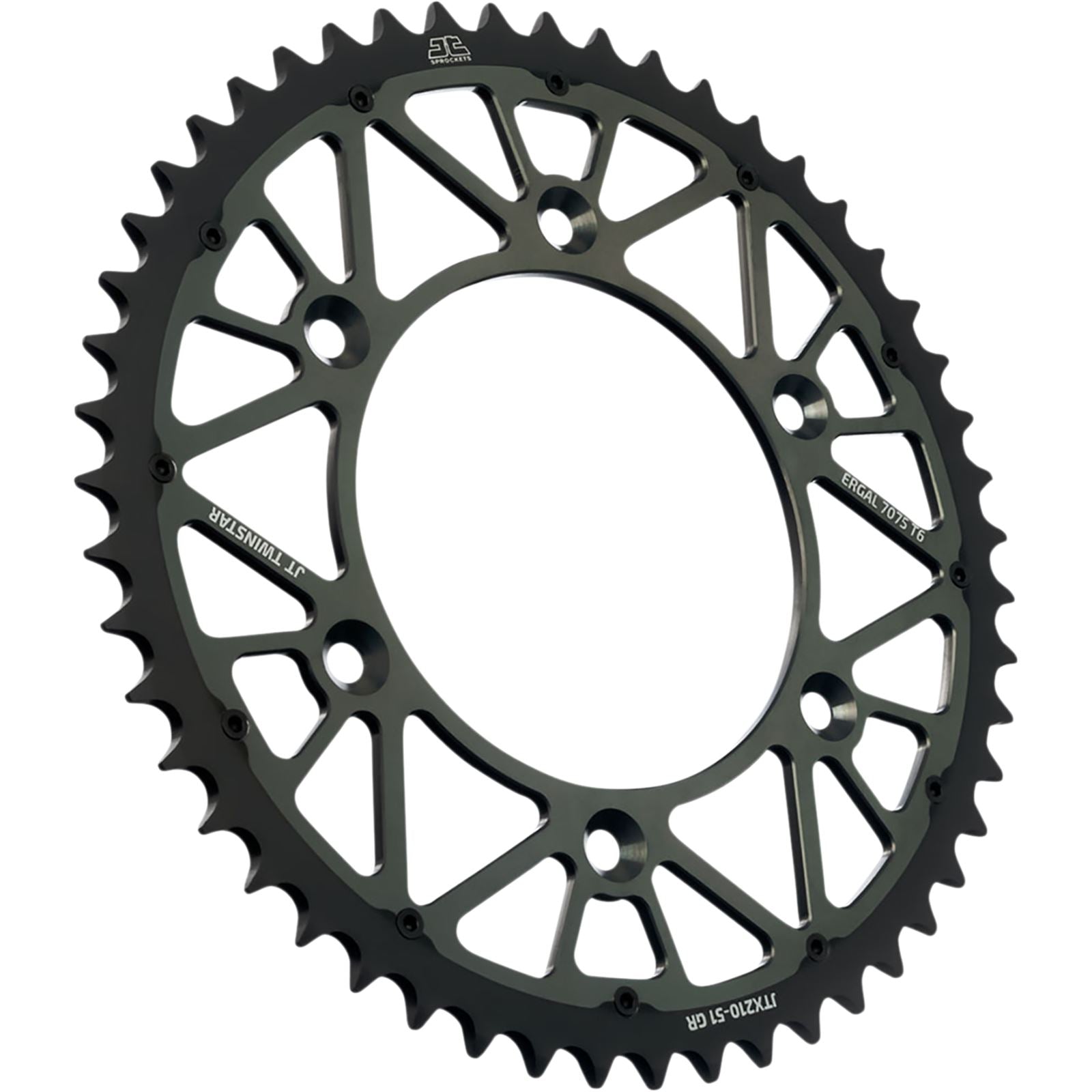 JT Sprockets Steel Rear Sprocket - Graphite - 50 Tooth OPEN BOX [MPN: JTX210.50GR]_1934423