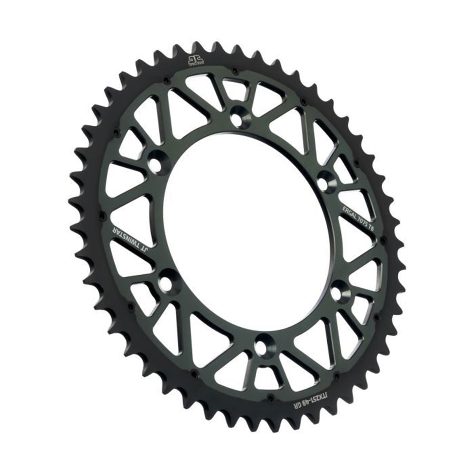 JT Sprockets Steel Rear Sprocket - Gray - 49-Tooth JTX251.49GR_1440337
