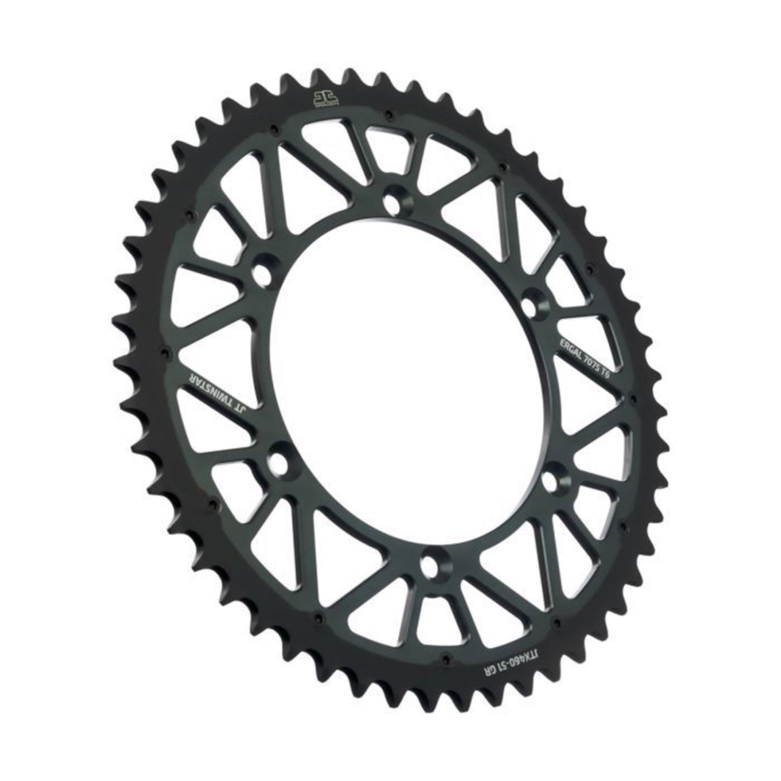 JT Sprockets Steel Rear Sprocket - Gray - 51-Tooth JTX460.51GR_1440341
