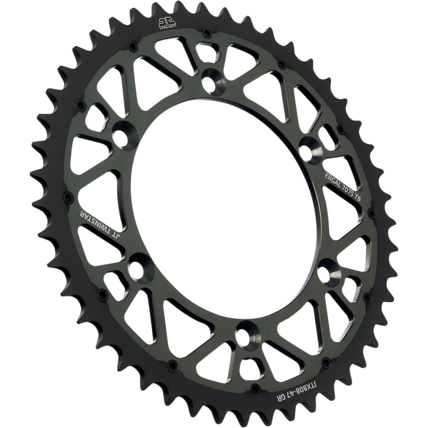 JT Sprockets Steel Rear Sprocket - Gray - 51-Tooth JTX808.51GR_1054039