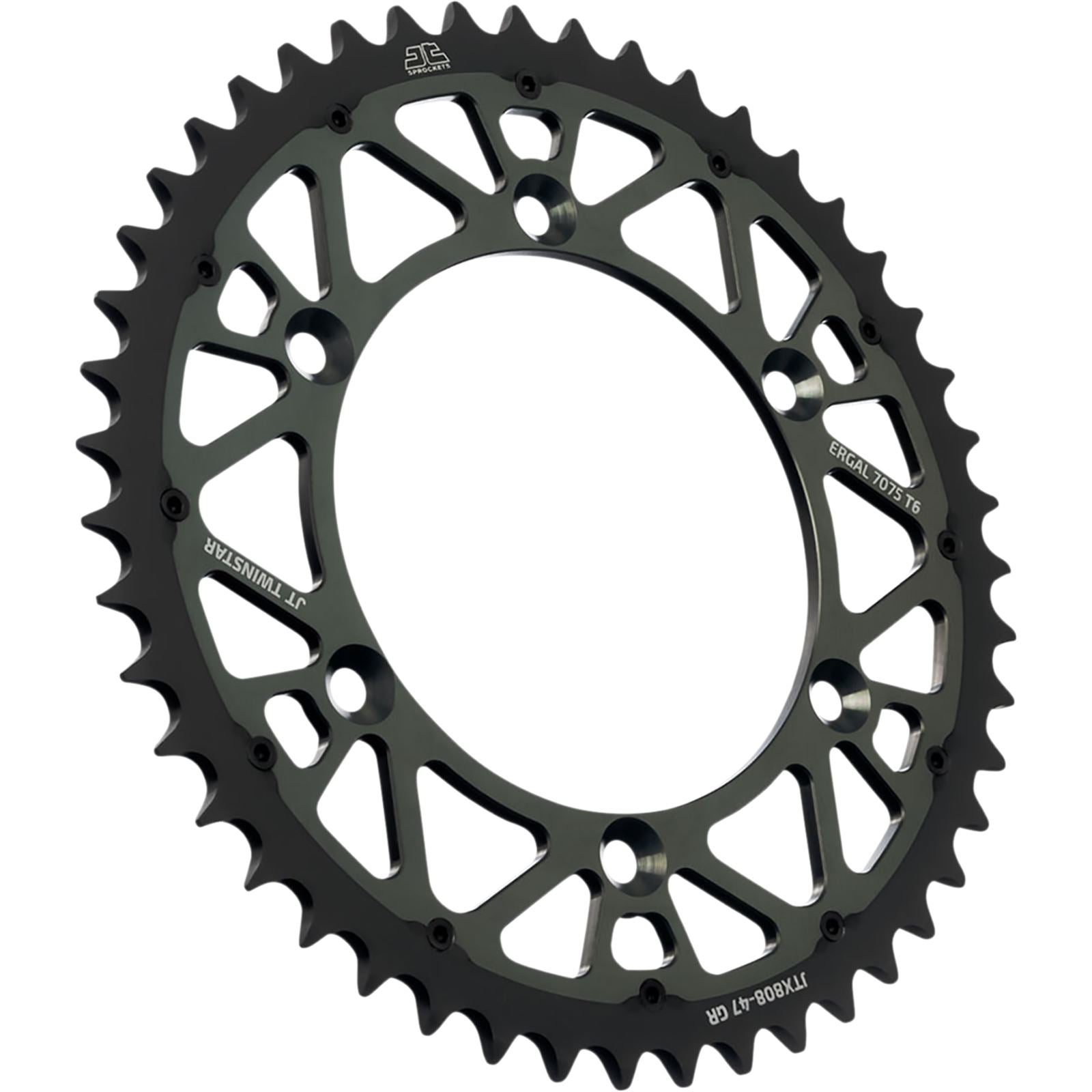 JT Sprockets Steel Rear Sprocket - Gray - 51-Tooth JTX808.51GR_1054039