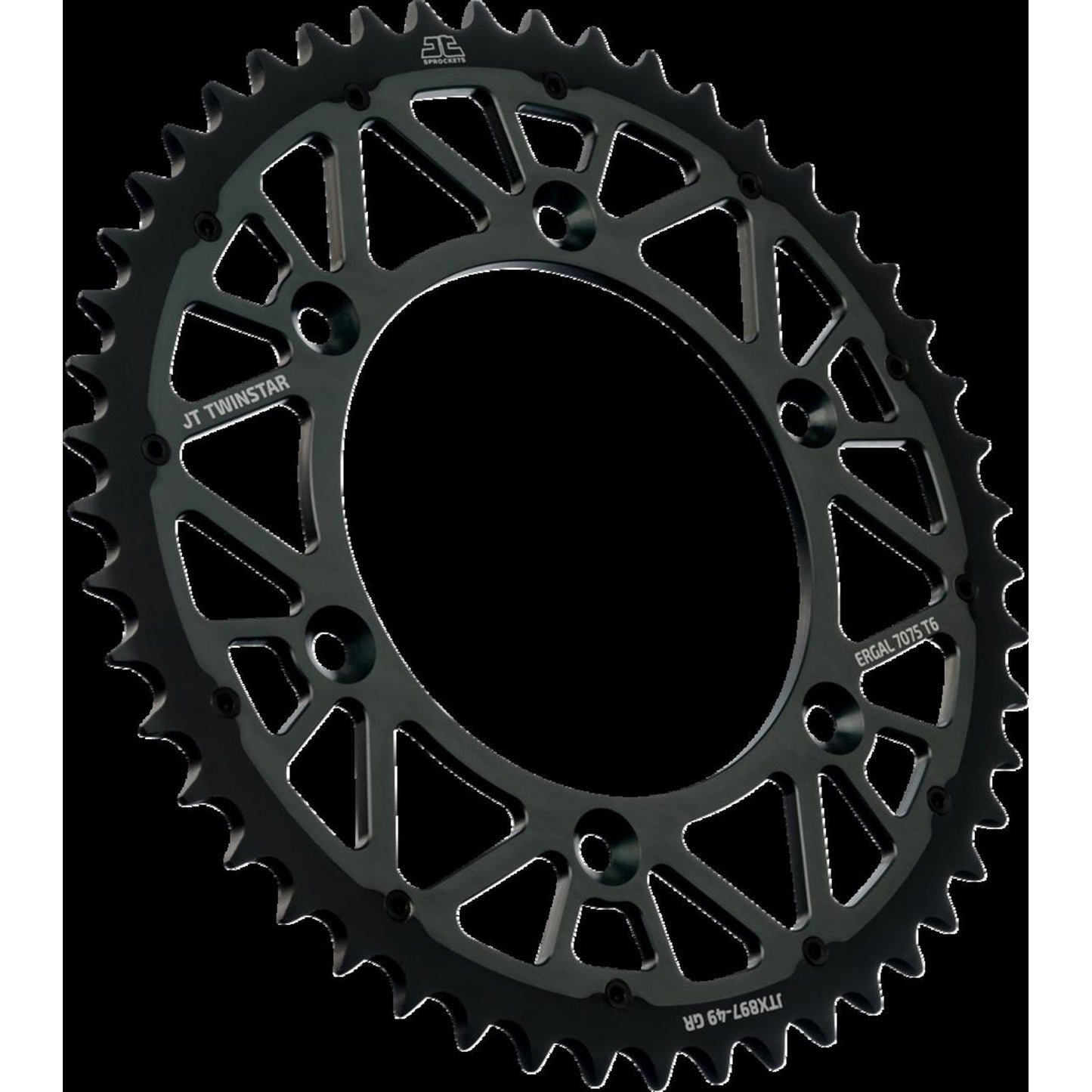 JT Sprockets Steel Rear Sprocket - Graphite - 49 Tooth JTX897.49GR_1440342