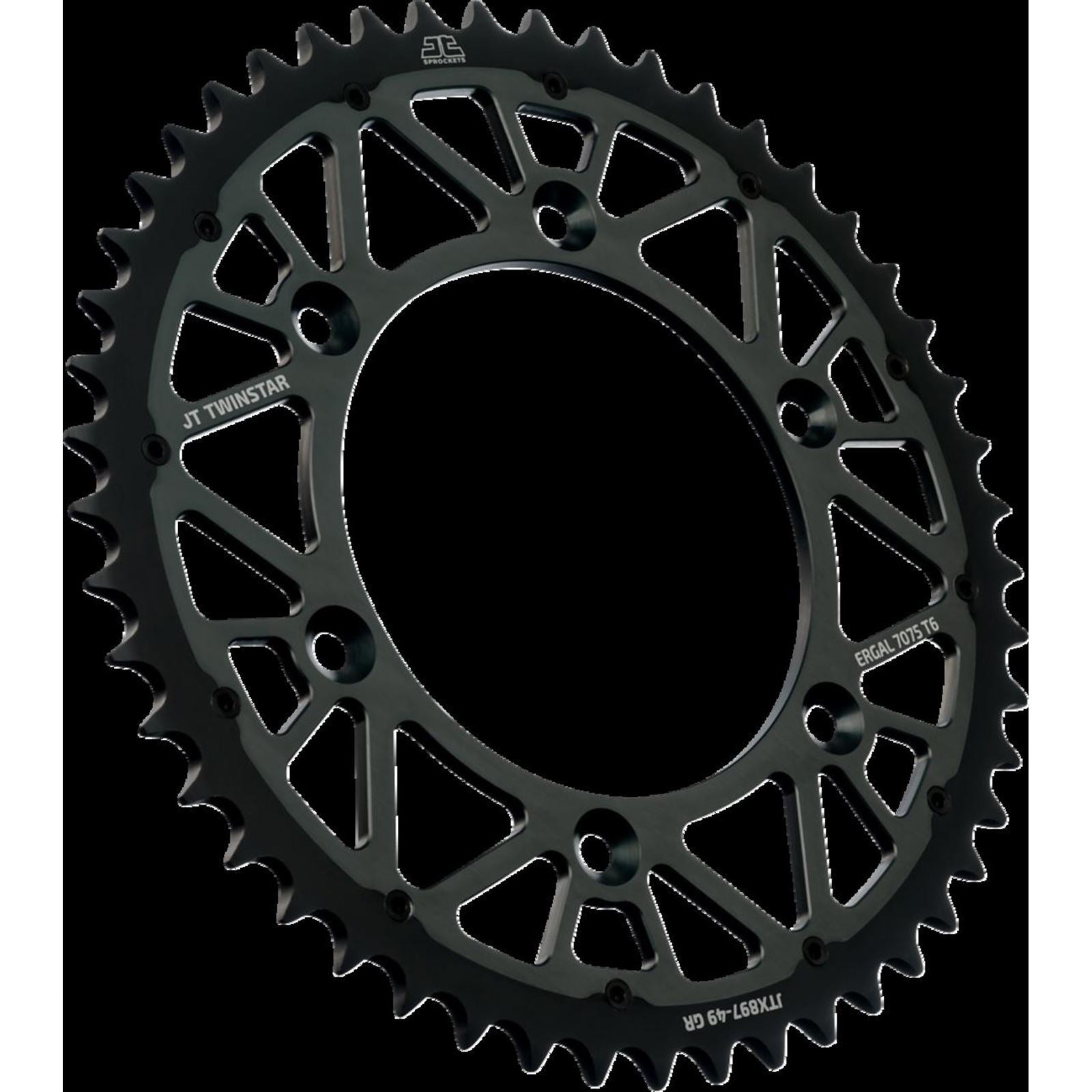 JT Sprockets Steel Rear Sprocket - Graphite - 49 Tooth JTX897.49GR_1440342