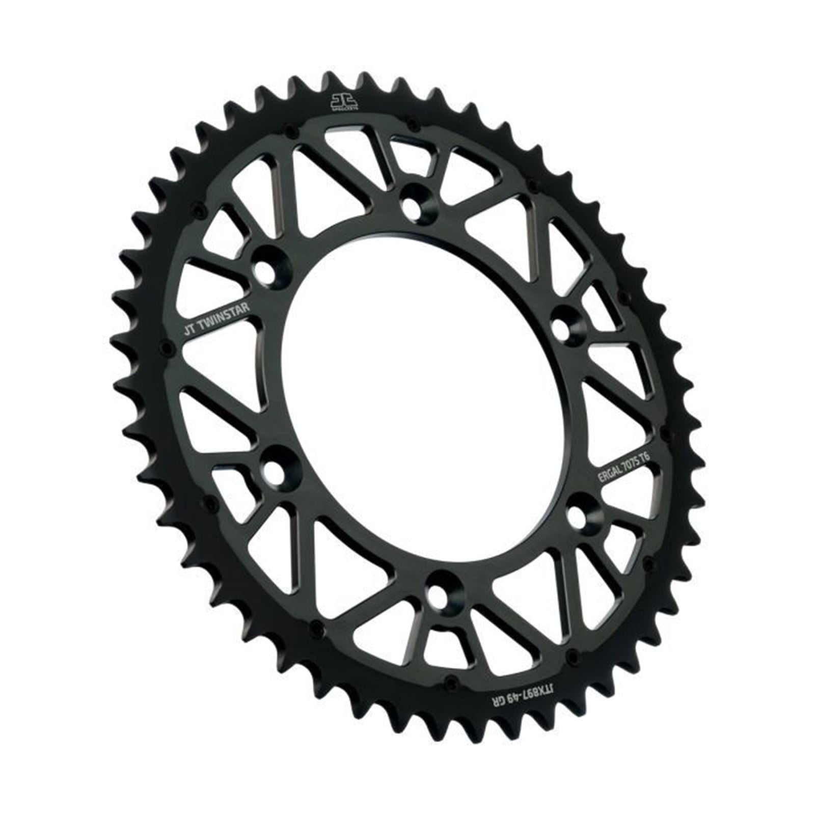 JT Sprockets Steel Rear Sprocket - Graphite - 49 Tooth JTX897.49GR_1440343
