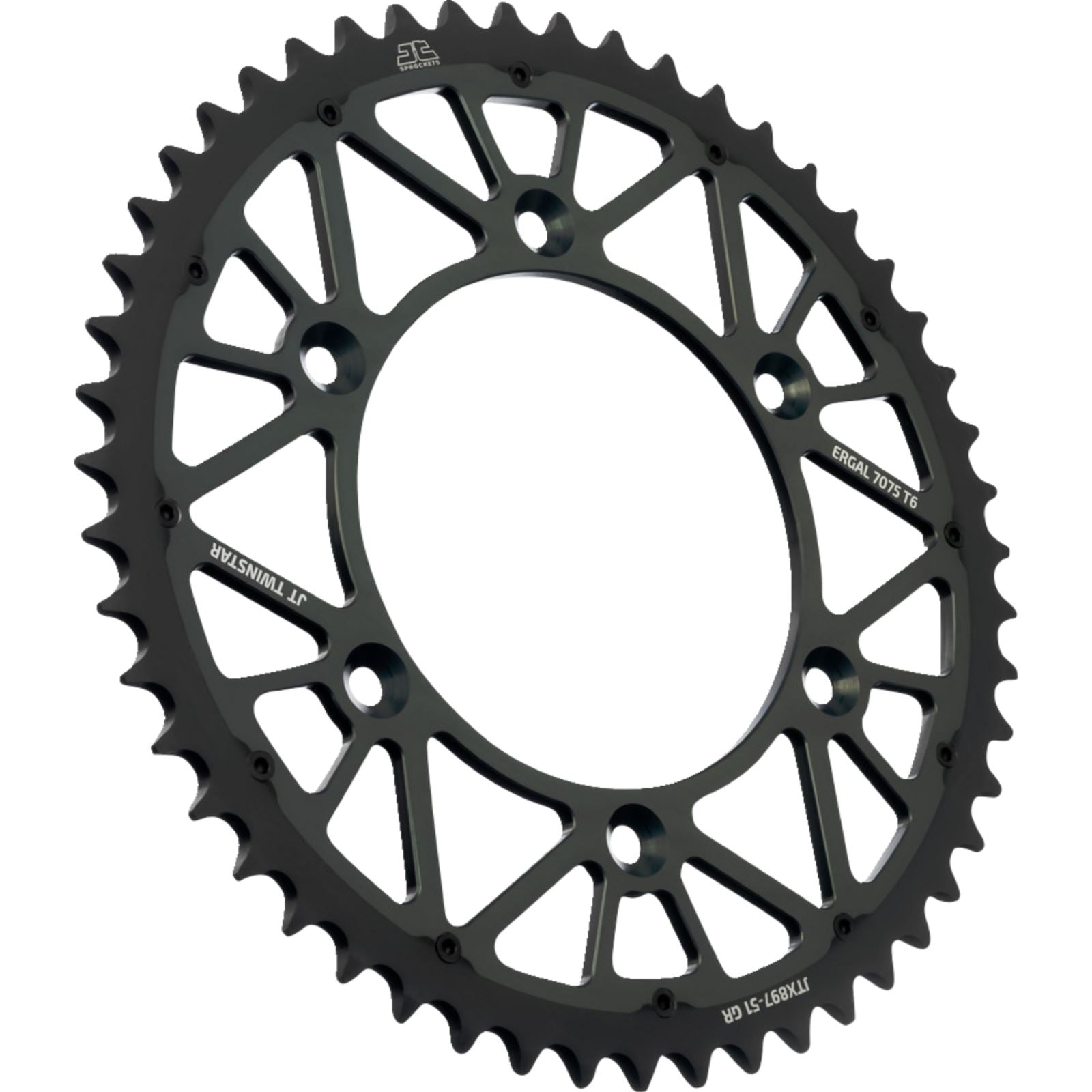 JT Sprockets Steel Rear Sprocket - Graphite - 51 Tooth JTX897.51GR_1378541