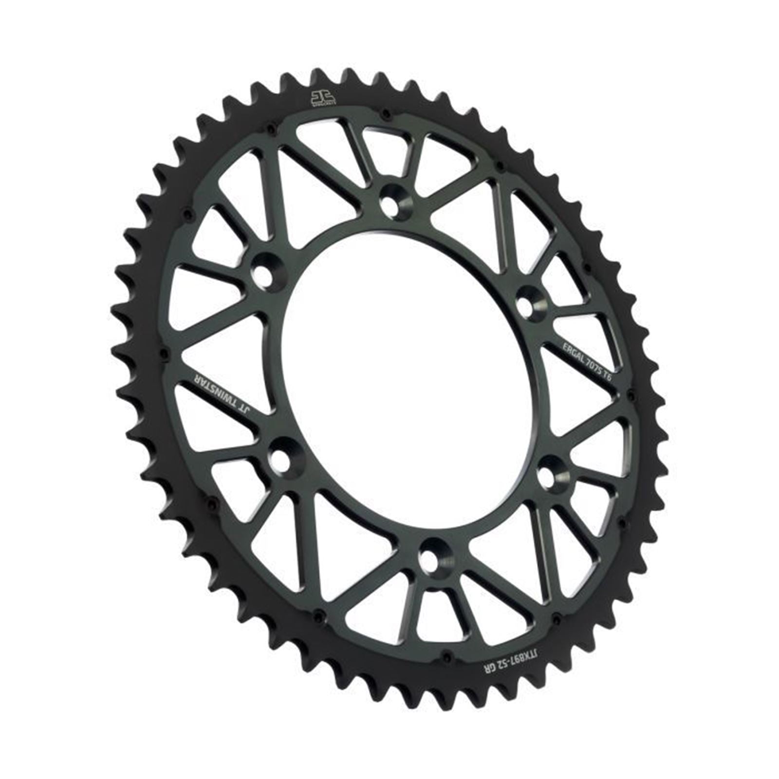 JT Sprockets Steel Rear Sprocket - Gray - 52-Tooth JTX897.52GR_1440344