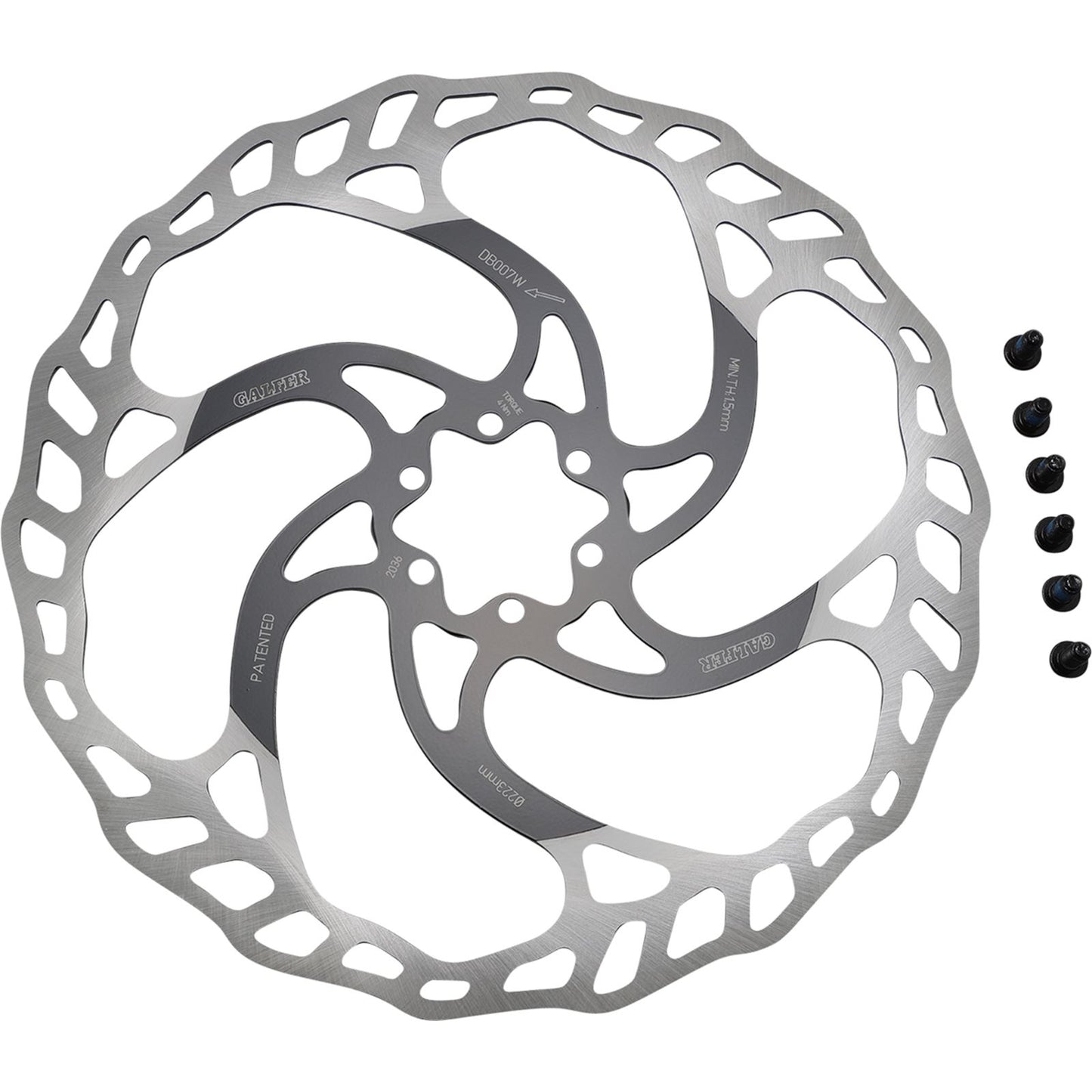 Galfer Wave® Bicycle Brake Rotor - Fixed/Oversize - 223 mm [MPN: DB007W]_1054096