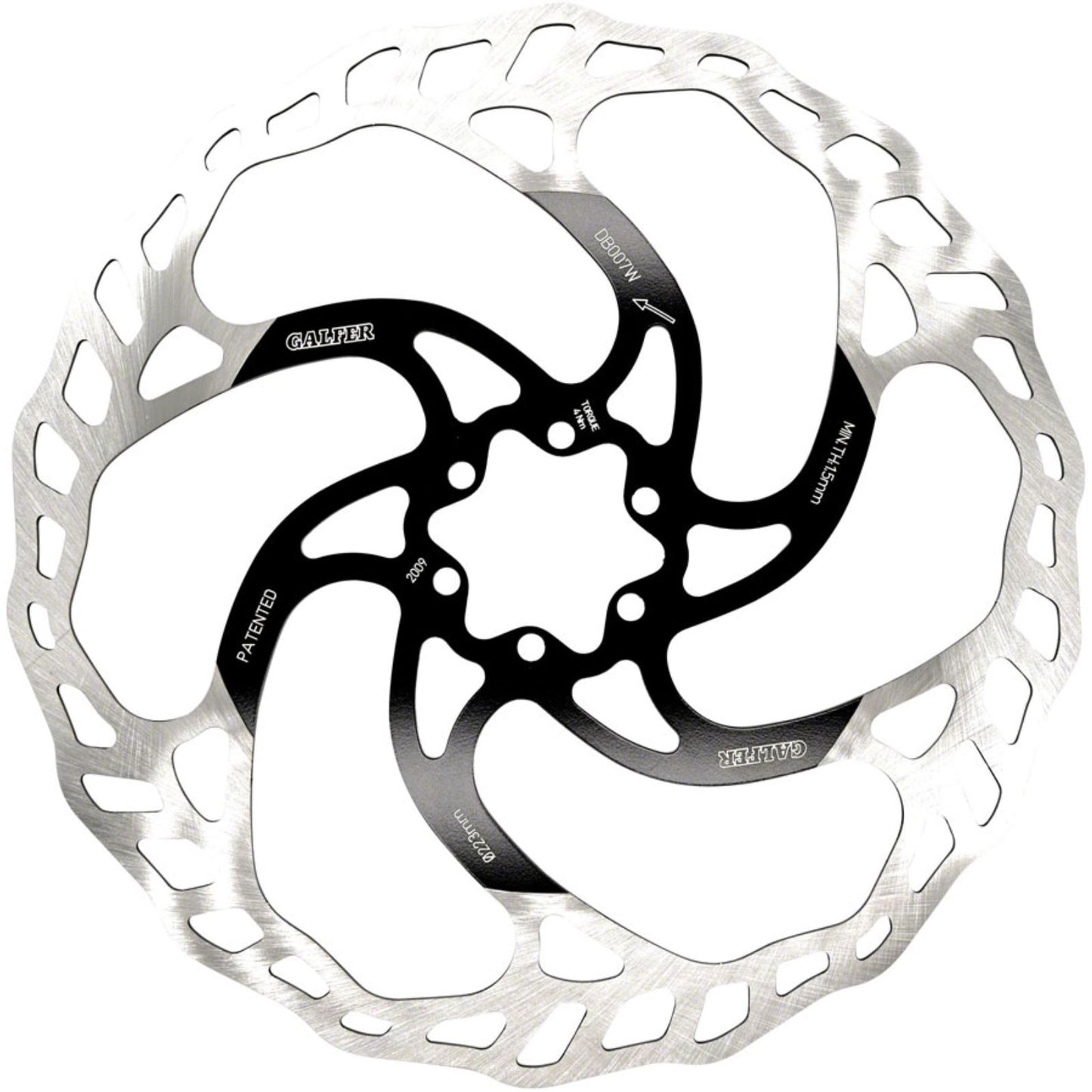 Galfer Wave® Bicycle Brake Rotor - Fixed/Oversize - 223 mm [MPN: DB007W]_1361184