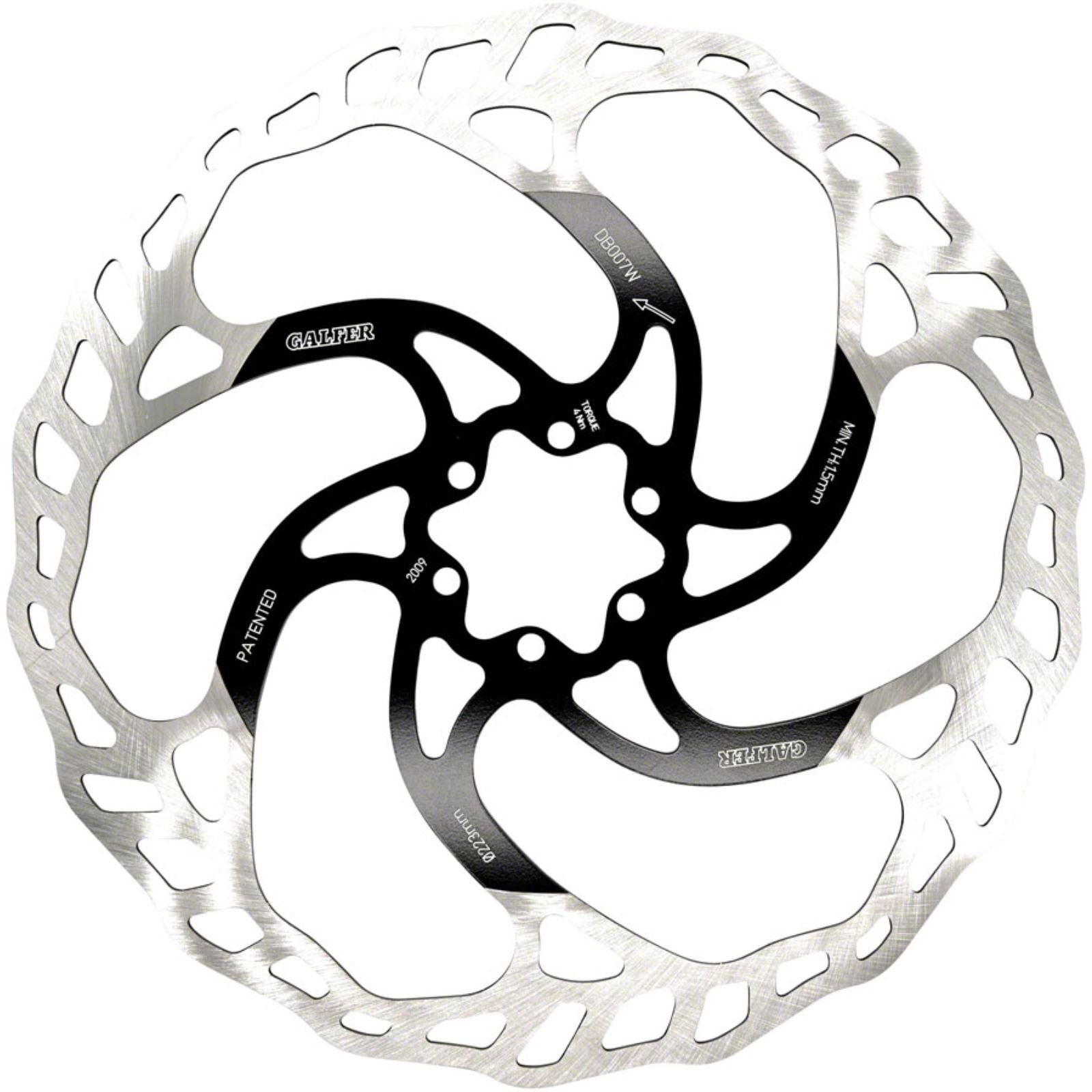 Galfer Wave® Bicycle Brake Rotor - Fixed/Oversize - 223 mm [MPN: DB007W]_1361184