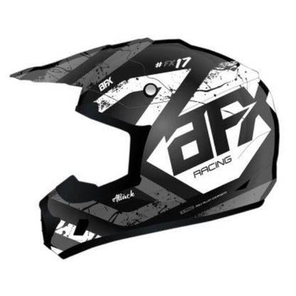 AFX FX-17 Helmet - Attack - Matte Black/Silver - Large 0110-7145_677295