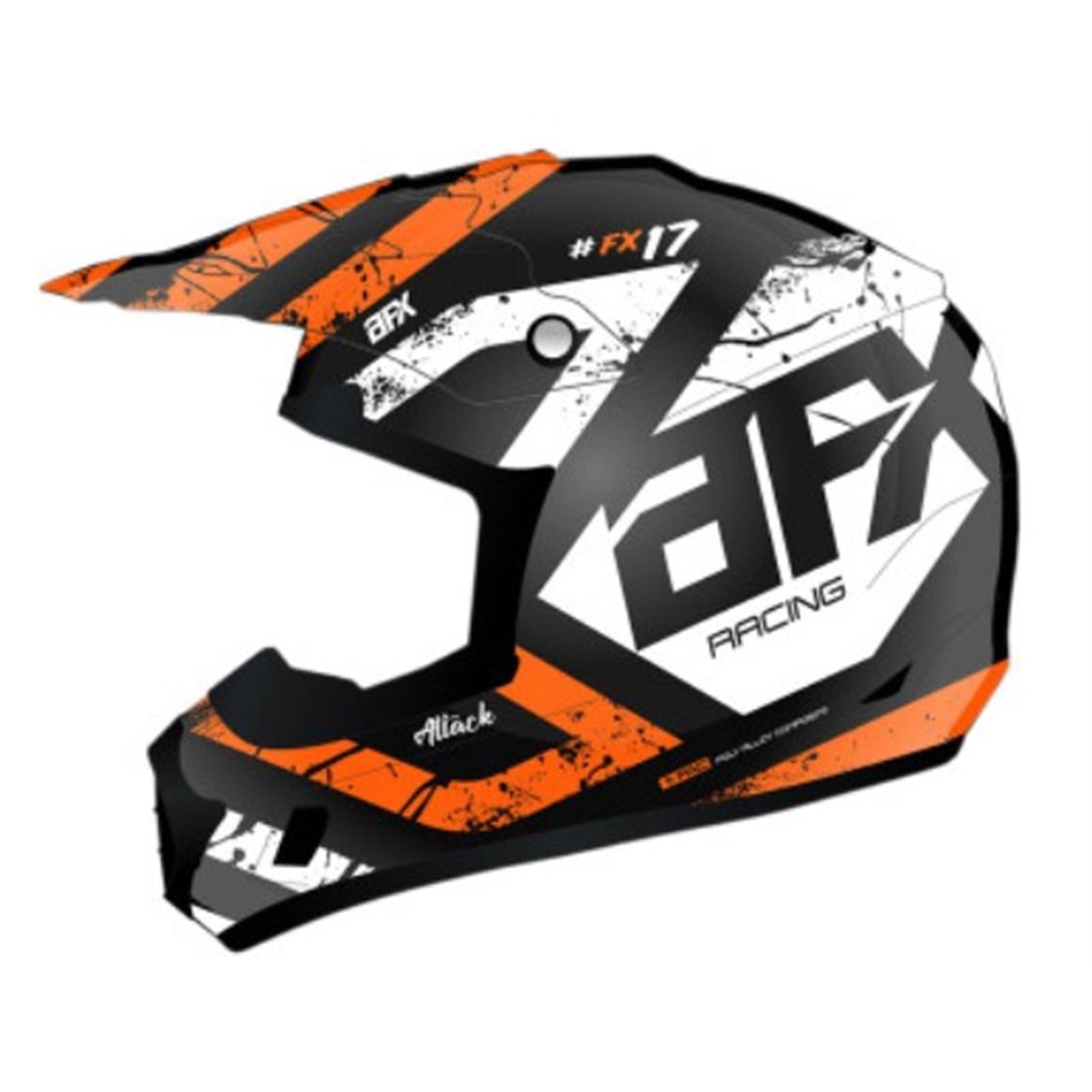 AFX FX-17 Helmet - Attack - Matte Black/Orange - 2X-Large 0110-7159_677298